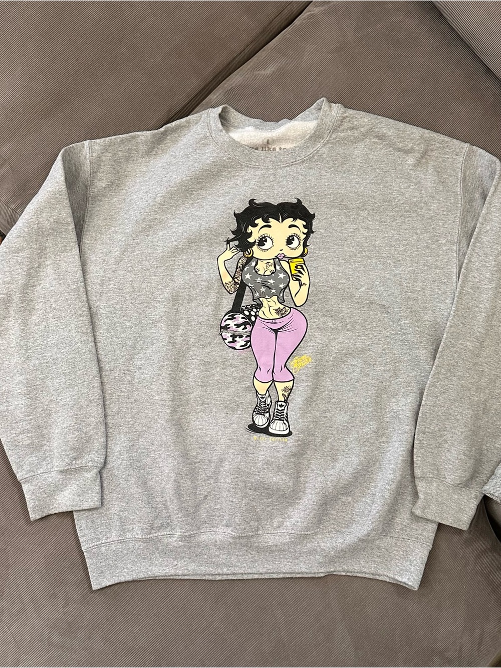 Rare Super Fresh Betty Boop Style Wifey Edition Limited Sweatshirt Size Large